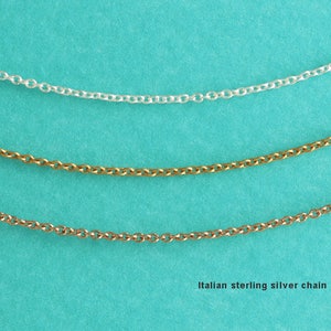 Effen ketting, dunne kabelketting, sterlingzilveren ketting, dunne ketting, sierlijke sterlingzilveren ketting