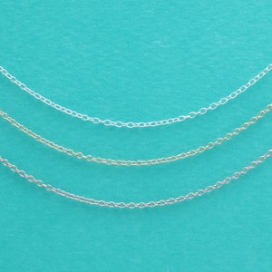 Just Chains, Sterling Silver Necklace Chains, Simple Chains, No Charms,  Plain Chains, 