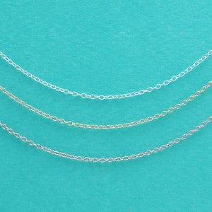 Effen ketting, kabelketting, sterlingzilveren ketting, gold filled ketting, rosé gold filled ketting