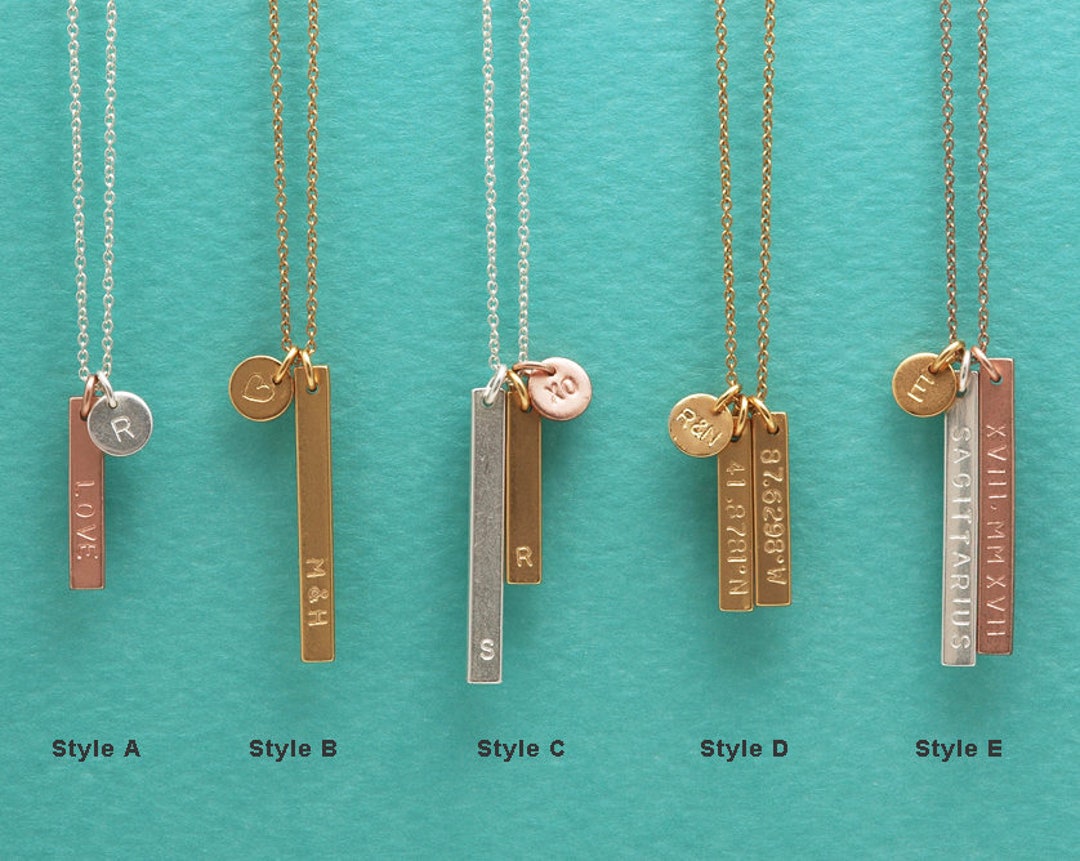 Multiple Initial Necklace Customized Necklace Initial Etsy Australia