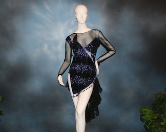 Hot Pink and Black Latin Dance Dress Rhythm Dress Fuchsia Latin Dress  Rhythm Dress L0086 - Etsy