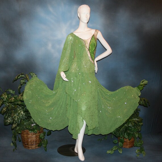 Green Ballroom Dress, Embroidered Sequin Chiffon, Nude Color Illusion Base, Size 3/4-7/8-ivy - Etsy Green Ballroom Dress, Embroidered Sequin Chiffon, Nude Color Illusion Base, Size 3/4-7/8-ivy - Etsy