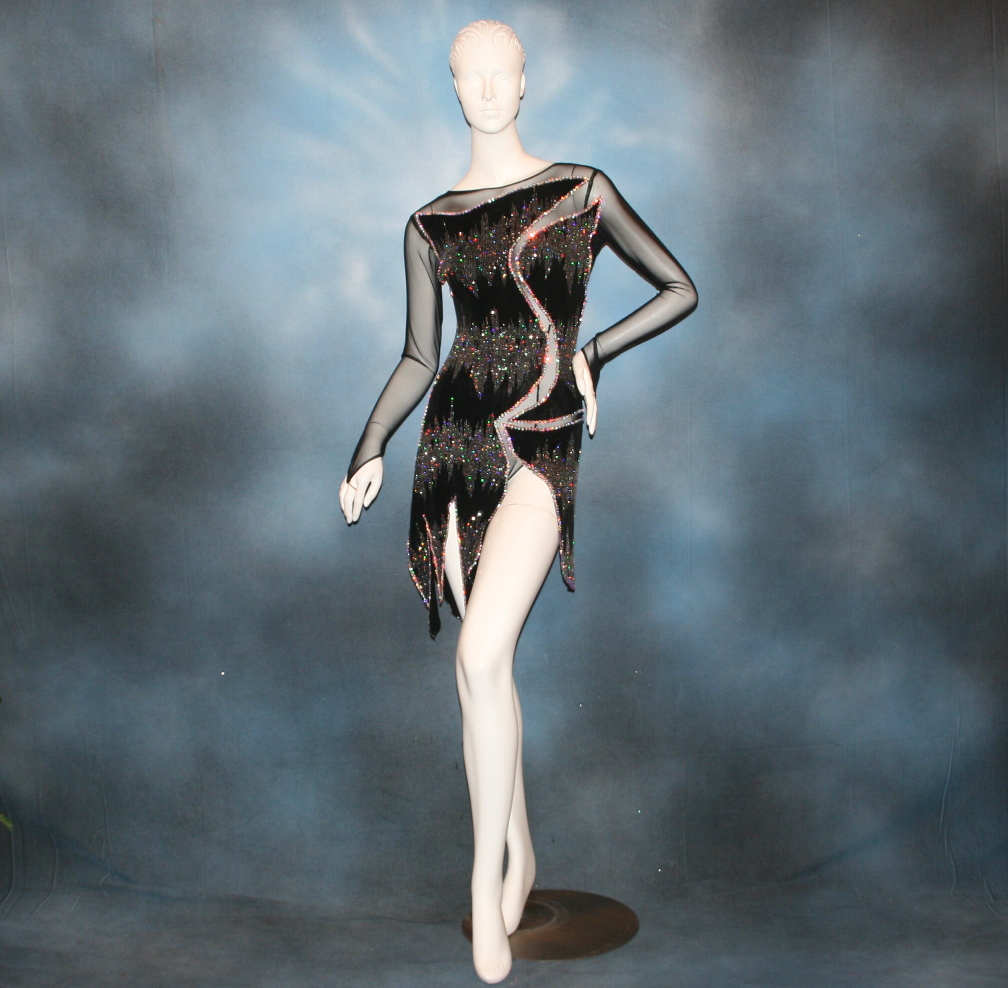 Blue Converta Ballroom Dress with 3 Skirts-Arianna main image 1