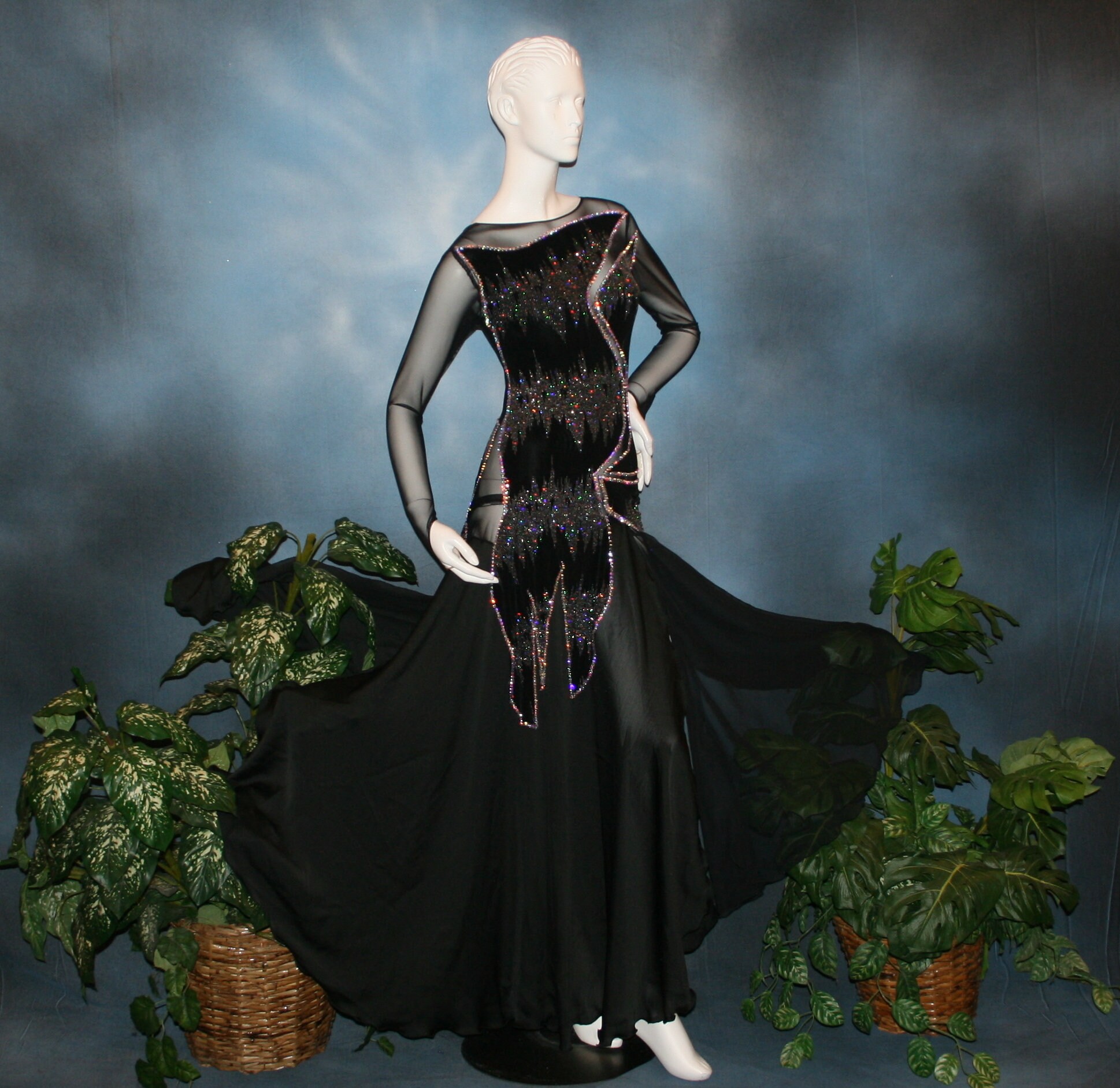Blue Converta Ballroom Dress with 3 Skirts-Arianna main image 0