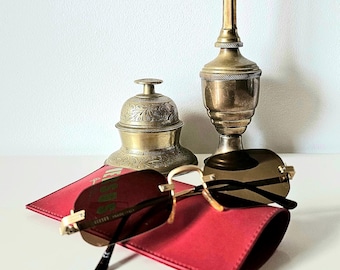 Versace Versus seltene Vintage echte Sonnenbrille E92 Italien braune Gläser - unisex