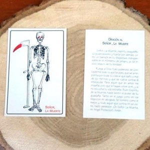 SAN LA MUERTE Saint Death print with prayer Spanish
