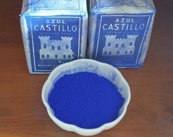 Anil or Azulete strictly genuine indigo blue powder from the 60s - 25g 0.88oz, 50g 1.76oz, 100g 3.53oz