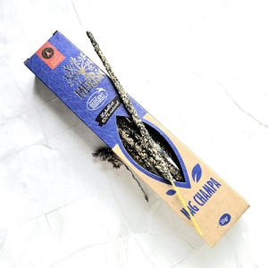 Nag Champa incense sticks, 3 packs of 20g each, 100% natural and hand-rolled, environmentally friendly, controlled by ECOCERT Greenlife