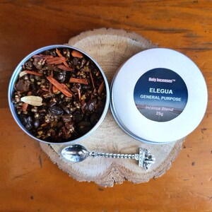 ELEGUA GENERAL PURPOSE handmade incense blend (25g) + Incense Spoon - Holy Incenses® by Lia Geraldes de Matos
