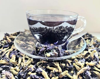 Chá de flor de ervilha-borboleta (Clitoria ternatea), Matcha Azul, Chá Azul de Ervas, 25g 0,88oz 50g 1,76oz