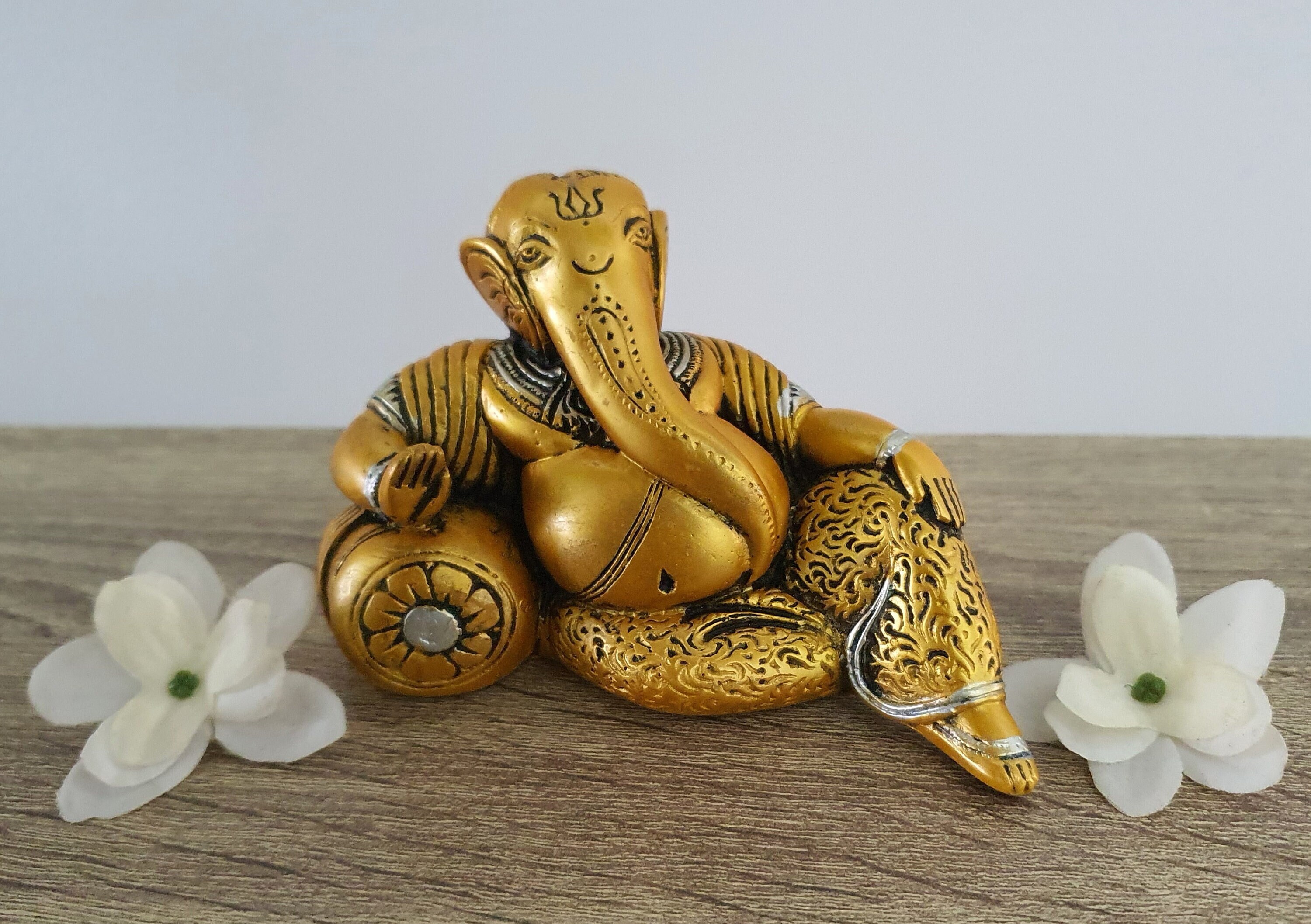 Ganesha Statue - Antique Khmer Style Angkor Wat Bronze
