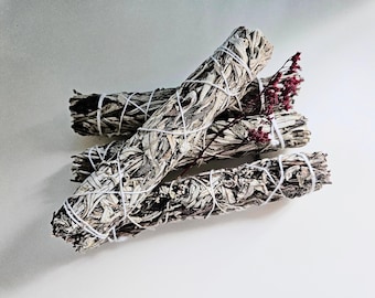 Bâtonnet de bavure Yerba Santa, fabrication sauvage, 23 cm / 9,06 pouces, 74 g à 113 g, offre : sac de sable chamanique de 25 g