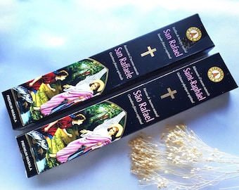 SAINT RAPHAEL, 2 packs of 15g each, masala incense sticks, hand-rolled incense, Catholic incense, São Rafael