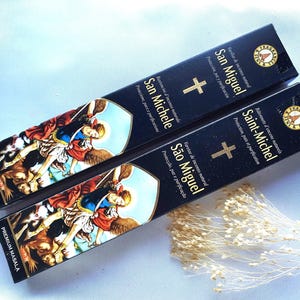 Saint Michael, 2 packs of 15g each, masala incense sticks, hand-rolled incense, Catholic incense, São Miguel