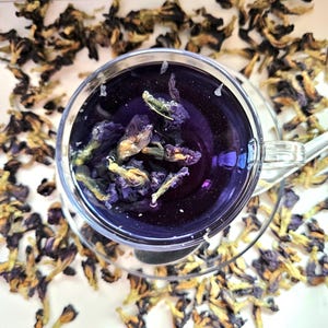 Butterfly Pea flower tea, 25g 0.88oz 50g 1.76oz, Clitoria ternatea, Blue Matcha, Herbal Blue Tea, Chá Azul, Herbal Tea