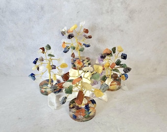 Gemstone Tree, 7 Chakra, Mini Crystal Tree, Tree of Life, 4 Options
