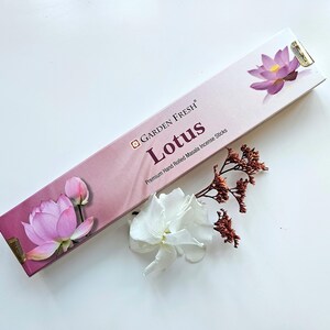 LOTUS incense sticks, 3 packs of 15g each, premium masala incense, agarbathi incense, hand-rolled incense, environment friendly