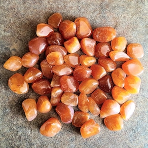 Carnelian tumbled stone, 50g (9 to 10 stones), Carnelian tumblestone, healing stones, chakra stones, gemstone healing