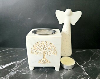 BEYLAB Bruciatore di incenso in resina franchincenso, bruciatore di incenso Bakhoor, carbone, con pinza per manico, per yoga, aromaterapia spa - Bronzo