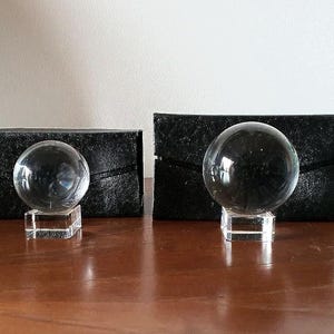 Scrying Crystal Ball, 1 Leaded Crystal Ball with crystal stand and box - 4 cm or 5cm diameter