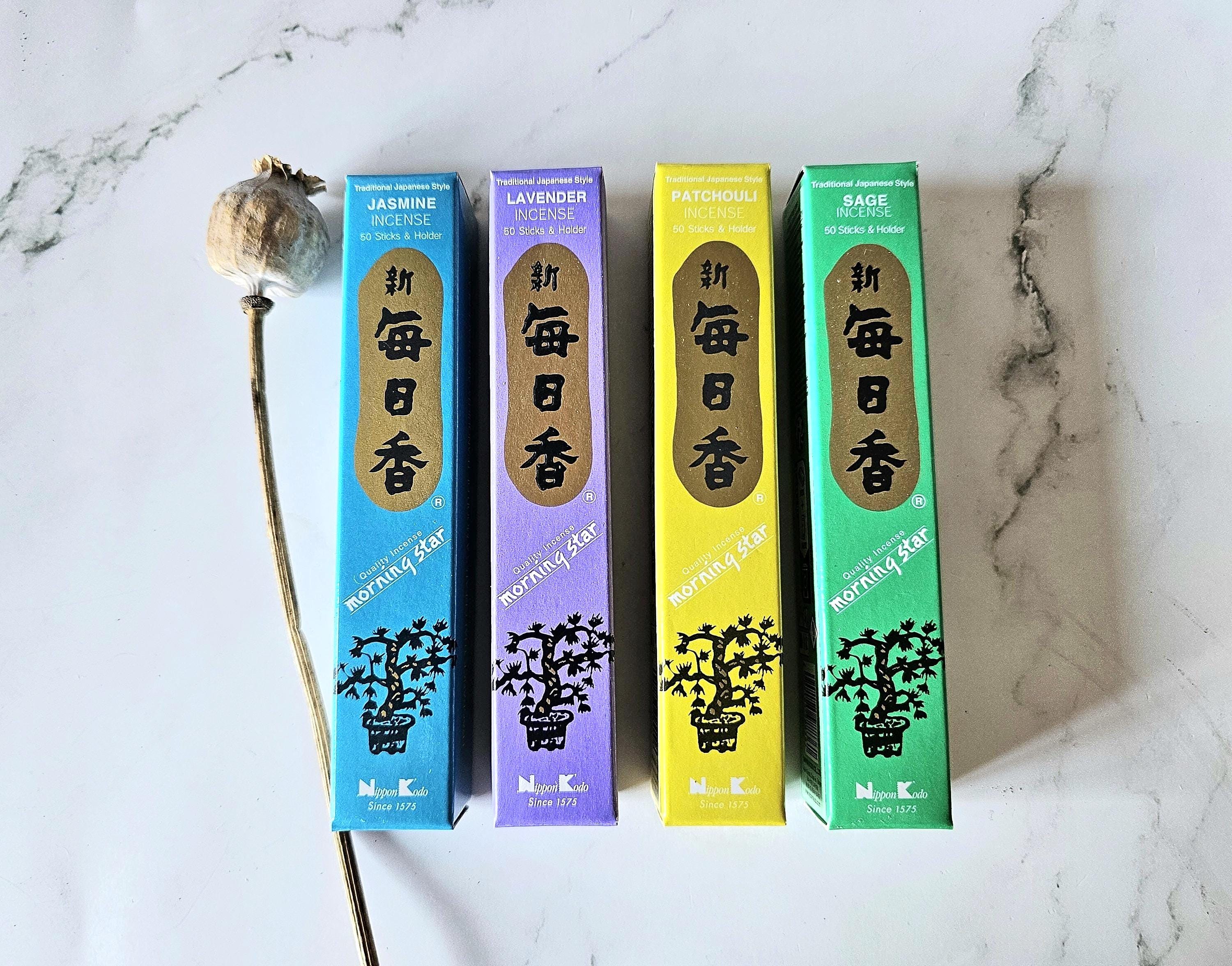 Encens Morning Star Nippon Kodo - Parfum Gardénia - 50 Bâtonnets + Support - Neuf