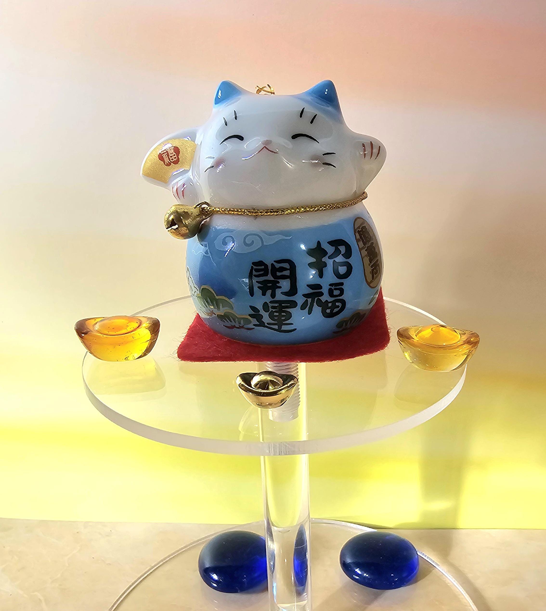 幸運の招き猫　置物 楽天市場】【20%OFFクーポン〜】招き猫 招き猫置物 幸運の猫 お金を