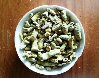 Turmeric dried root, 25g 0.88oz, Curcuma longa, Curcumine, Curcumin, Curcuma - Big pieces