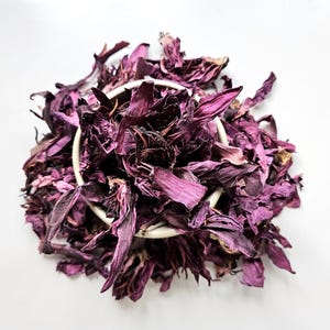 Red Lotus petals, 15g 30g 0.53oz 1.06oz, Nymphaea rubra, Red Lily petals, Water Lily, Loto, Lotus Rouge,  Lotus Encarnado, Red Lotus Tea