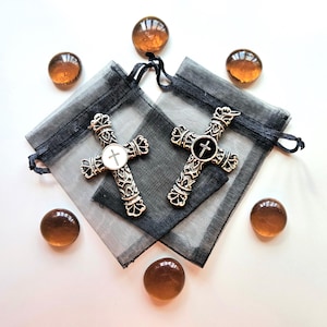 Saint Cyprian cross, Cross of Saint Cyprian, Saint Cyprian pendant, Cruz Sao Cipriano, 2 OPTIONS, silver metal + OFFER
