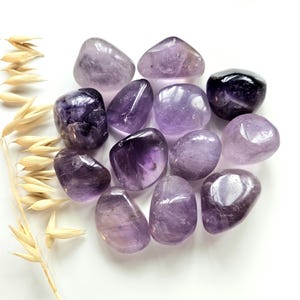 Amethyst tumbled, 13 stones, 200g 7.05oz, Amethyst tumbled stone, Amethyst Crystal, Amethyst Gemstone, Natural amethyst