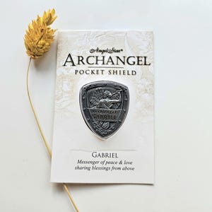 Archangel Gabriel Protection Pocket shield, Saint Gabriel, San Gabriel, São Gabriel + OFFER