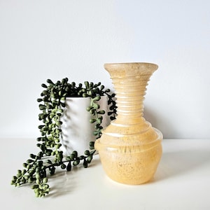 Vintage Murano Bud Vase, Caramel Crystal Murano glass, Art Glass, height 14.5cm - 5.71in