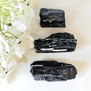 Black Tourmaline rough, 23g to 29g 0.81oz to 1.02oz, Raw Black Tourmaline, Protection Crystal, Grounding Stone, Root Chakra Gem