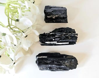 Black Tourmaline rough, 23g to 29g 0.81oz to 1.02oz, Raw Black Tourmaline, Protection Crystal, Grounding Stone, Root Chakra Gem