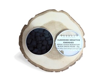 Cleansing Negative Energies liturgische wierook, Mount Athos, 25 g 50 g 0,88 oz 1,76 oz, zwarte Griekse wierookhars, kerkwierook