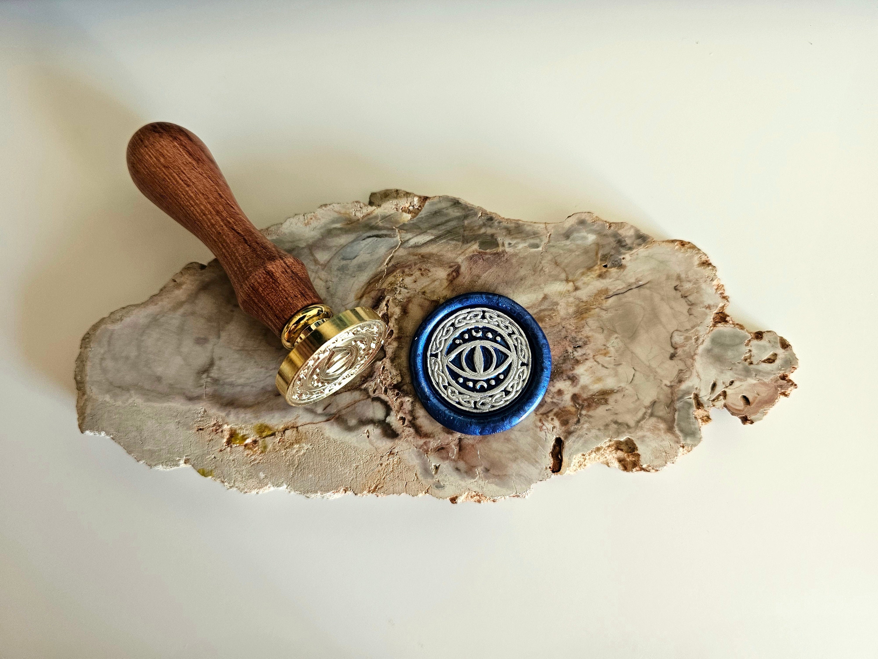 Illuminati Seal Wax Seal Bronze Seal with Wooden Handle- Eye of Providence