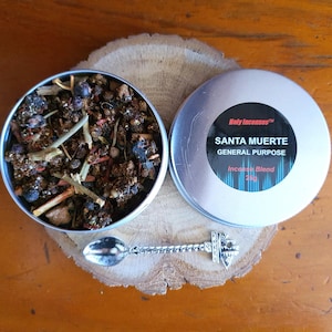 SANTA MUERTE | Holy Death handmade incense blend (25g) + Incense Spoon - Holy Incenses® by Lia Geraldes de Matos