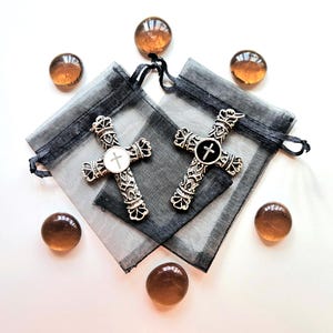 Saint Cyprian cross, Cross of Saint Cyprian, Saint Cyprian pendant, Cruz Sao Cipriano, 2 OPTIONS, silver metal + OFFER