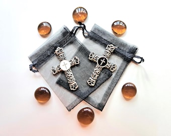 Croce di San Cipriano, Cruz Sao Cipriano, 2 OPZIONI, metallo argentato + OFFERTA