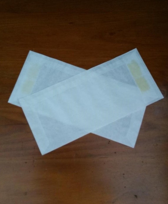 Vintage PARCHMENT PAPER ENVELOPES for Spell Writing Set of 5 Ivory