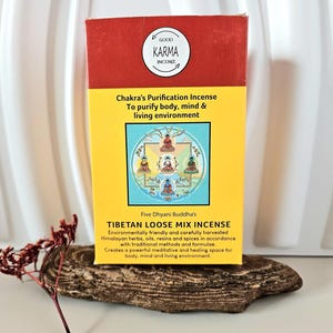 Tibetan loose mix incense powder, Five Dhyani Buddhas, Himalayan incense powder, CHAKRAS PURIFICATION, 130g to 140g 4.59oz to 4.94oz