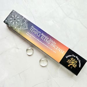 Temple Blend incense sticks, 3 packs with 15g each, Temple incense, Premium Masala incense, Golden Tree Nag Champa incense