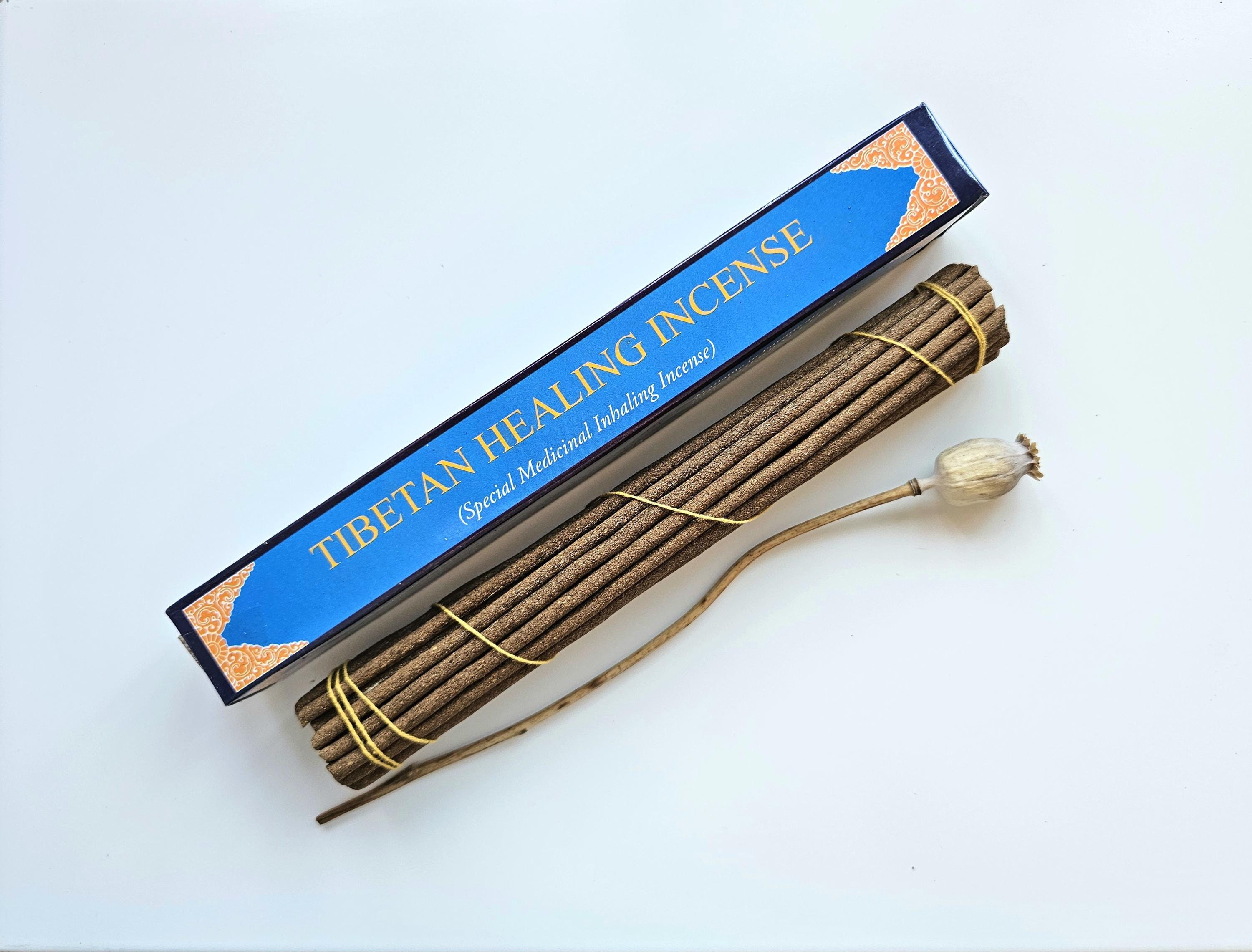 Tibetan Healing Incense, pure Tibetan herbal incense with 31 ingredients, 26 sticks with 19cm - 7.48in, handmade in Nepal