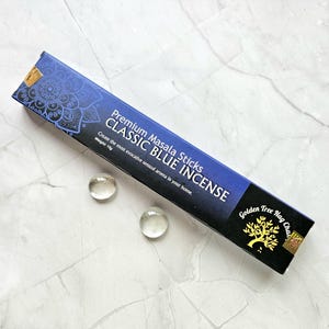 Classic Blue incense sticks, 3 packs with 15g each, Nag Champa incense, Premium Masala incense, Golden Tree Nag Champa incense