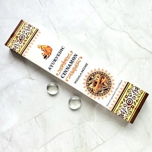 Bâtons d'encens à la cannelle, 3 paquets de 15 bâtons chacun, bâtons d'encens ayurvédique masala