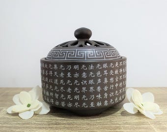 陶器製香炉（手作り）、さまざまな色をご用意 + 多機能トング無料