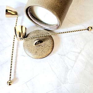 Candle Snuffer, candle extinguisher, douter, solid brass, length 20.5cm 8.07in, handmade in European Union, ONE snuffer