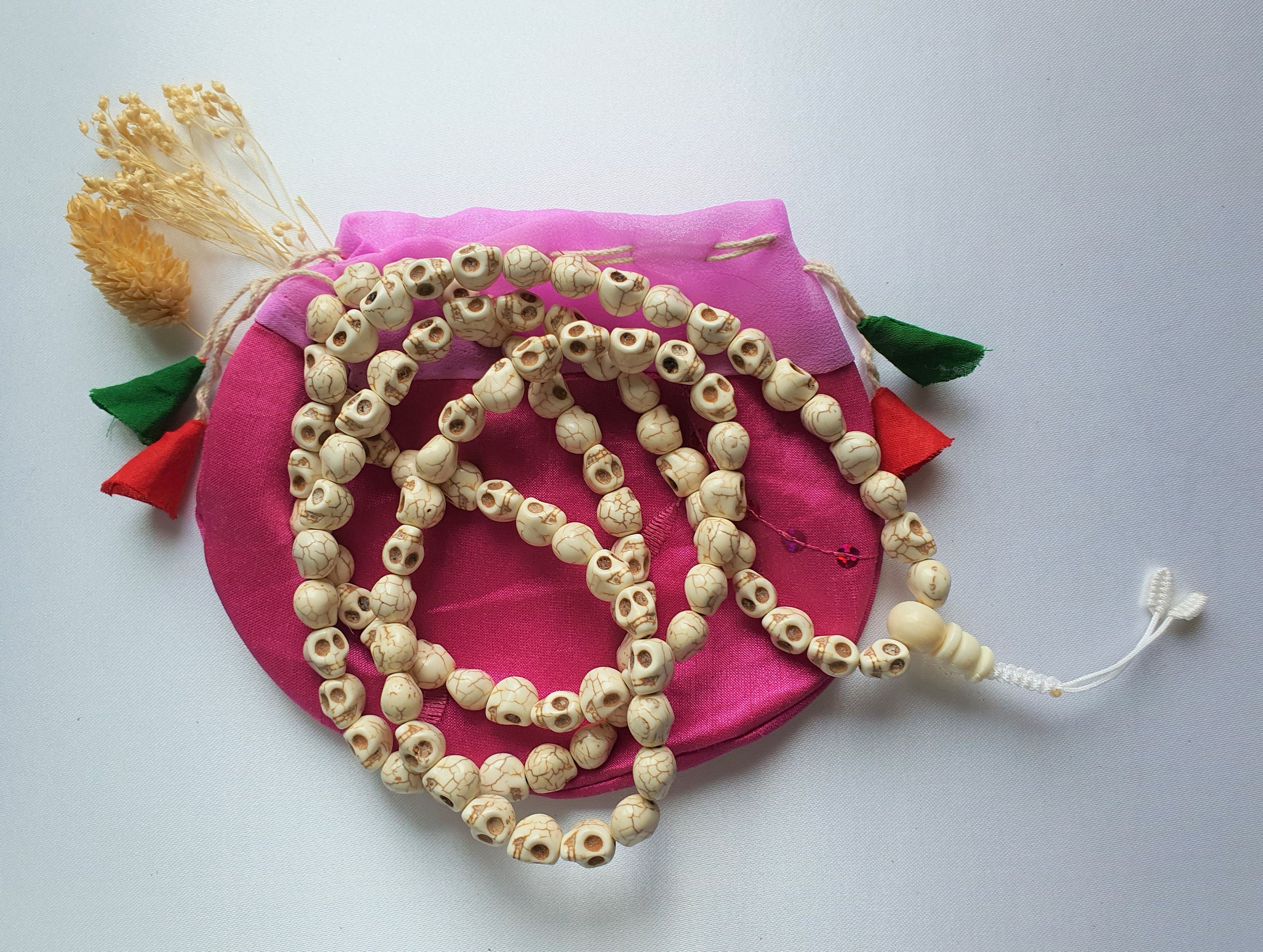 SKULL Mala With Bone Guru Bead Skull Necklace Tibetan Japa - Etsy