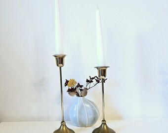 Vintage kandelaarset, kandelaar, paar, decoratieve taps toelopende kaarsenset, taps toelopende messing kandelaar, 23 cm 9,06 in 19,5 cm 7,68 in