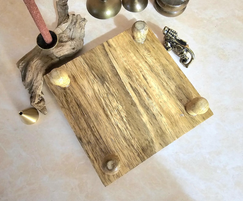 Pentacle Mini Altar Table, Wood Altar Table, Pagan Altar Table, Witchy ...